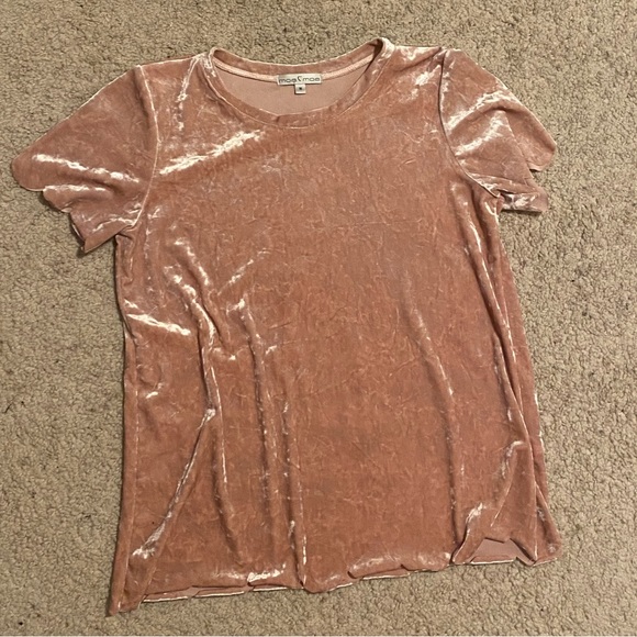 NWOT Velvet Scalloped Tee - Picture 4 of 5